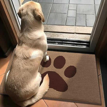 Buganda Dog Door Mat for Muddy Paws, Absorbent Dirt Trapper Non Slip Indoor Doormats, Washable Low-Profile Mat for Mud Dogs, Entryway Carpet for Inside Floor (36x24 Inches, Beige)