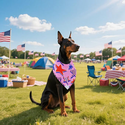 30 Pack Independence Day Dog Bandanas Bulk for Large Dogs Breed 33 Inch 4th of July Extra Large Dog Bandanas XL Patriotic Dogs Bandana Grooming L