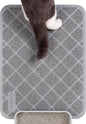 PVC Cat Litter Mat 24x15 Inch Grey, Non-slip, Less Waste Cat Litter Box Mat, Soft on Kitty’s Paws, Urine Waterproof