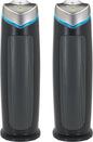 GermGuardian Air Purifier for Home with HEPA Pure Filter, for Wildfire Smoke, Pet Dander, Pollen, Odors, Large Rooms Up To 743 Sq. Ft., Removes 99.97% Pollutants, UV-C, 2-Pack, 22", AC48252PK, Gray