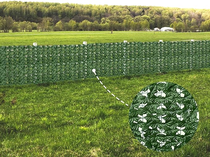 Artificial Ivy Privacy Fence Wall Screen,40X160 in UV-Anti Faux Greenery Backdrop Ivy Vine Leaf Hedges Fence Panels for Patio, Balcony, Garden, Backyard Indoor Outdoor Green Wall Decor