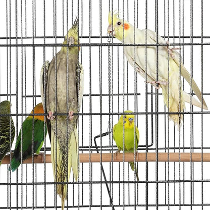 Topeakmart X-Large Parrot Cage Bird Cage with Rolling Stand for Medium Birds Cockatiels Quaker Green Cheek Sun Conure African Grey, 60.5inch
