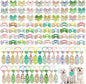 Reginary 100 Pieces Dog Bow Tie Collar Set Include 40 Dog Neckties, and 30 Puppy Bowties, 30 Collar Flowers, Adjustable Pet Ties Grooming for Small Medium Cats Pets Supply(Floral)