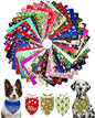 PET SHOW 50 Pack Christmas Big Dog Bandanas Bulk XL Washable Happy New Year Triangle Bibs for Medium Large Dogs Girl Boy Xmas Kerchief Set Pet Scarves Holiday Grooming Accessories