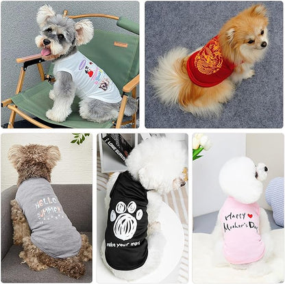 Custom Dog Shirt, Personalized Summer Breathable Pullover Pet Outfit With Name/Text/Photo/Logo for Dogs Puppy Cats Kitten