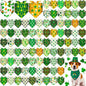 Youyole 120 Pcs Dog St. Patrick's Day Bandana Bulks Shamrocks Dog Bandanas Green Pet Scarf Soft Cat Triangle Scarfs Pet Bandana Green Hat Gnome Bibs for Small and Medium Breed