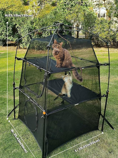 Portable Pop Up Pet Cat Tents Enclosures for Outside Patio