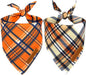 Realeaf Fall Dog Bandanas 2 Pack, Reversible Pet Scarf for Boy and Girl, Premium Durable Fabric, Holiday Halloween Thanksgiving Bandana for Large and Extra Large Dogs (X-Large)