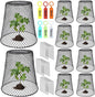 10 Pcs 9"×9" (Multiple Sizes/Quantities Available) Chicken Wire Plant Protectors from Animals, Plant Cage Garden Cloche to Protect Plants Vegetables from Rabbits Squirrels Chicken