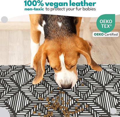 NALALAS Dog Mat for Food and Water, Cat Feeding Mat | Waterproof Dog Bowl Mat | Non-Slip Pet Food Mat for Floors | Pet Mats for Food and Water | Easy to Clean