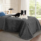 Bedsure Waterproof Bed Cover for Dogs Washable - Waterproof Blanket for Twin Bed Couch Sofa Cozy, Lightweight Furniture Protector for Pet Cat Quick Drying, Charcoal, 68x82IN