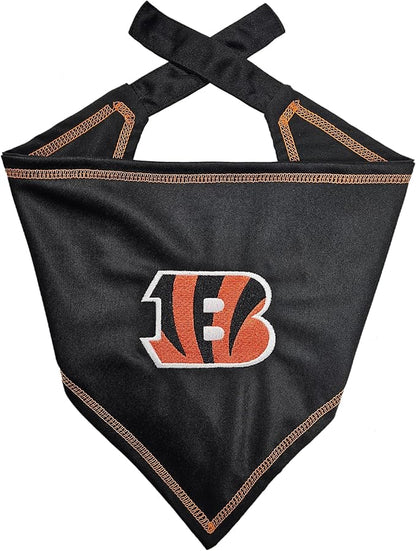 Pets First NFL Cincinnati Bengals TIE Bandana, Small/Medium. Dog Bandana Scarf Bib for Pet Cat Dog. The Ultimate Game-Day, Party Bandana