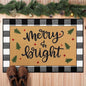Tinideya 2 Pcs Door Mat Welcome Non Slip Coir Mats Floor Layering Doormats Seasonal for Front Porch Entryway Decor(Rustic Christmas)