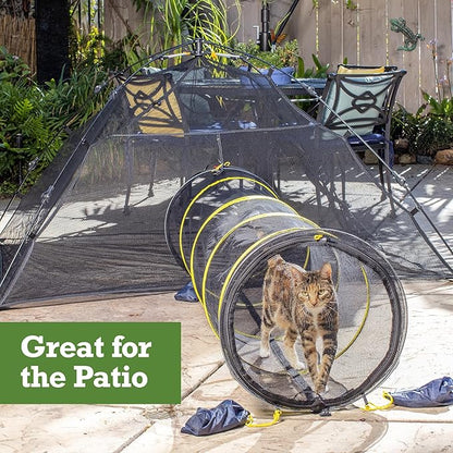 Outback Jack Outdoor Cat Enclosures for Indoor Cats (Portable Cat Tent, Outdoor Cat Tent, Cat Tunnel, and Playhouse) Play Tents for Cats, Outside Enclosure (Kitty Compound Play House)