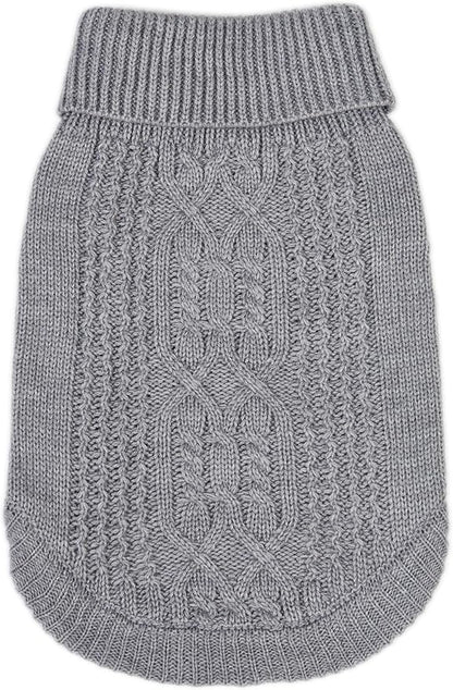 Stretchy Cat Sweater - 17 Colors & 6 Sizes | Snug Winter-Ready Knit for Boy/Girl Cats & Kittens (Grey, Small)