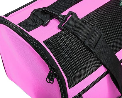 Pawer 18” x 10” x 10”Soft-Sided Foldable Airline Approved Pet Carrier for Cat, Puppy and Small Dog, Washable 600D Oxford Fabric, with Handle and Strap for Carry, Multiple Colors Available
