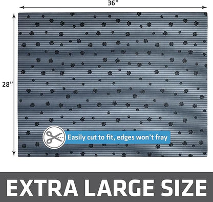 Drymate Cat Litter Box Mat, Litter Trapping Mat, Waterproof, Urine-Proof, Absorbent, Machine Washable, Soft on Paws, Contains Mess, Protects Floors, Kitten Supplies, Dark Grey, 28x36 XL, 2-Pack
