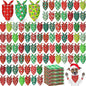 200 Pcs Dog Bandanas Bulk, Red & Green Triangle Dog Kerchiefs for Small Medium Large Dogs, Reusable Pet Scarves for Groomers, Pet Shops, Parties & Photo Props, 25 Styles
