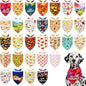 30 Pack Fall Dog Bandanas Bulk for Large Dogs 33 Inch XL Stitch Edge Dog Bandanas Adjustable Autumn Scarves Grooming L