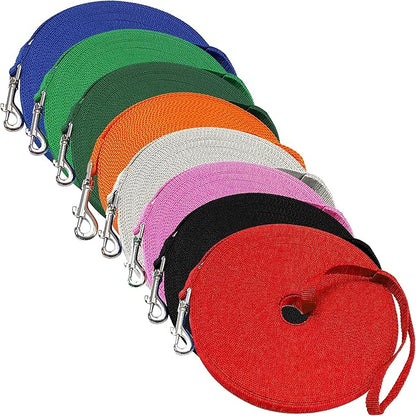 Long Dog Puppy Obedience Recall Training Agility Lead, Leash GREEN, BLACK, RED, BLUE, or ORANGE - by, Pet Supply City, LLC (20 feet)