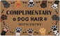 Complimentary Dog Hair with Entry Door Mat, Cute Dog Paws Print Artificial Coir Front Door Mat Indoor Outdoor Entrance, Funny Paw Welcome Doormat Rug for Porch Entryway Patio Decor, 17X30 Inch