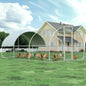 4ever2buy Large Metal Chicken Coop with Run Walk-in Poultry Cage Chicken Runs House Pen Cage Dome Roofed Chicken Coops with Anti-Ultraviolet Cover for Outdoor Backyard Farm Use 9.5'W x 19.3'L x 6.3'H