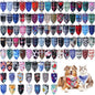 100 Pcs Plaid Dog Bandanas Bulk Pet Bibs Colorful Triangle Scarf Plaid Pet Bandanas for Medium Large Dogs Spring Summer Birthday Costume Decoration