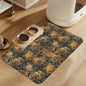 Grunge Boho Pet Feeding Mat for Floors–Christmas Stocking Absorbent Quick Dry Dog Cat Bowl Mat for Food and Water, Non Slip Waterproof Base, Mess-Free Feeding Accessories 16"x24"