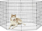 MidWest Homes for Pets Folding Metal Dog Exercise Pen, Indoor/Outdoor Playpen with No Door, Provides 16 Sq Feet of Play Space, 48-Inches Tall, Black E-Coated