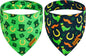 St. Patrick's Day Dog Bandanas with Snap Button, 2 Pack Reversible Shamrock Dog Scarf for Boy & Girl, Premium Durable Fabric, Gift for Dogs, Holiday Bandana for Small Dogs (Small)