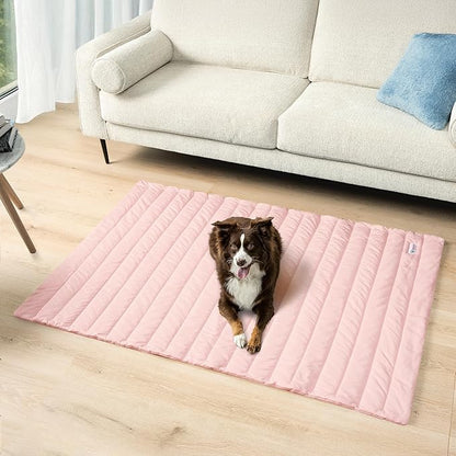 PetAmi Cooling Mat for Dog, Premium Pet Cooling Blanket for Crate Kennel, Indoor Cat Cool Sleeping Pad, Q-MAX Cold Sofa Couch Cover for Summer, Pink, Medium (29x40)