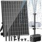 Biling 20W Solar Fountain Pump, 320 GPH Solar Pond Fountain Adjustable Flow, Dry-run Protection, 6.6 FT Tubing for Outdoor Garden Small Pond