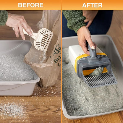 Neater Pet Brands Neater Scooper XL Cat Litter Scoop, 195 Refill Bags – Extra-Large Capacity Mess-Free Cat Litter Scooper with Bag for Large & Multiple Cats, Spill-Proof Litter Box Scooper with Holder