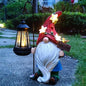 Solar Garden Gnomes Statue with Succulent and LED Lights - Solar Lantern Gnomes Decorations for Yard Outdoor gnome Decorations for Garden, Patio Gnome Gifts for Mom