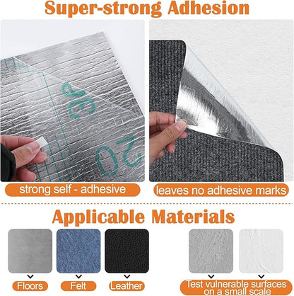 Cat Scratch Furniture Protector - 100" x 17" Trimmable Self-Adhesive Cats Claws Scratch Pads, DIY Cat Climbing Couch Protector for Scratch Post Cat Tree Replacement Indoor (Dark Gray)