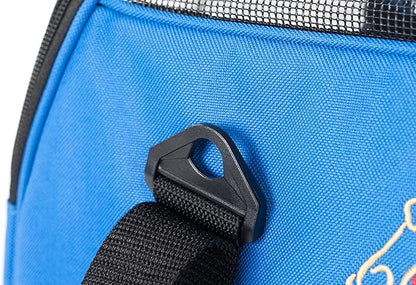 Pawer Soft-Sided Pet Carrier for Cat and Small Dog,Blue Color,Medium Size,Washable 600D Oxford Cloth Airline Approved Travel Tote,with 2 Mesh Opens and a Strap for Carry,Multiple Colors Available