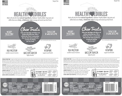 Nylabone Healthy Edibles Natural Dog Chews, Long Lasting Bones for Dogs, Roast Beef & Chicken Flavor Dog Treats, X-Large (4 Count)