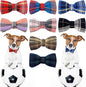 PET SHOW 8pcs Plaid Small Dogs Collar Bow Ties Puppies Cats Collar Charms Accessories Slides Attachment Bowties for Birthday Wedding Parties Assorted