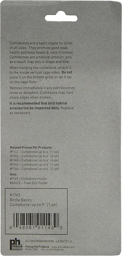 Prevue Pet Products Bpv1143 5-Inch Bird Cuttlebone, Medium (Pack of 2)