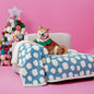 LE SURE Waterproof Dog Blanket for Large Dogs - Washable Double Sided Dog Blankets with Warm Jacquard Shag and Soft Sherpa Fleece, Pet Cat Blanket for Couch Protection, 3D Textured Cloud, Blue
