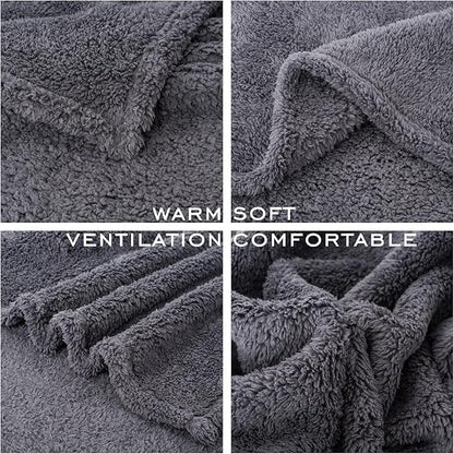 3 Blankets, Dog Cat Pet Blanket, Soft Warm Fleece, for Puppy, Small Dogs or Kitten, Cats, Plush Fuzzy Blanket for Bed, Sofa, Travel (24" x 18", 3/Pack, Beige+Light Gray+Dark Gray)