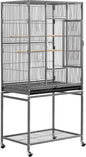 Topeakmart 53.7-inch Bird Cage with Stand Wrought Iron Construction Bird Cage for Parrots Cockatiels Conures Parakeets Budgies Finches Birdcage