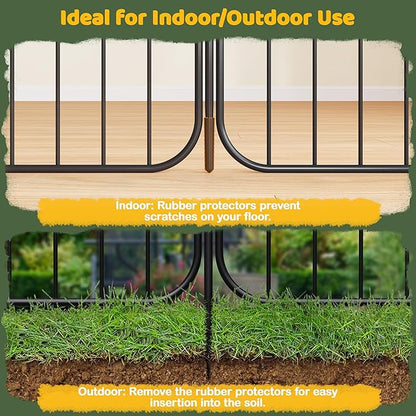 Yaheetech Expandable Dog Playpen, 16 Panel 32 inch Puppy Playpen with Door Indoor/Outdoor Pet Fence for Small Medium Dogs