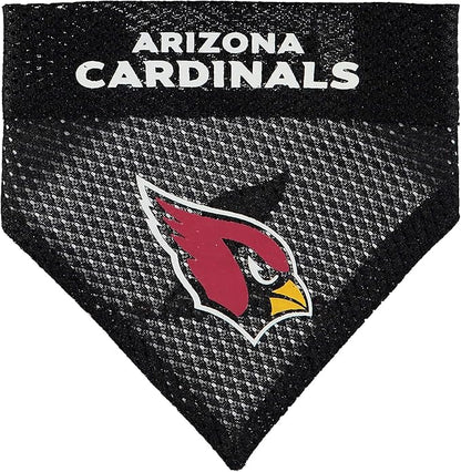 Pets First NFL DOG BANDANA - ARIZONA CARDINALS REVERSIBLE PET BANDANA. 2 Sided Sports Bandana with a PREMIUM Embroidery TEAM LOGO, Small/Medium. - 2 Sizes & 32 NFL Teams available