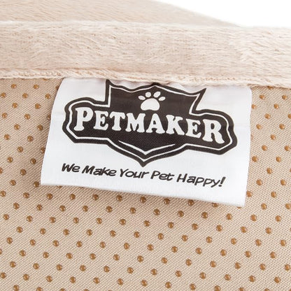 Couch Cover for Dogs – 30x30.5 Pet Furniture Protector with Memory Foam Bolster, Quilted Fabric, Non-Slip Water-Resistant Base by PETMAKER (Beige)