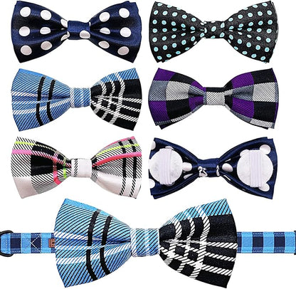 PET SHOW Pet Small Dogs Collar Embellishment Attachment Bow Ties Puppies Cats Collar Charms Accessories Slides Bowties for Birthday Wedding Parties Assorted A Style Pack of 5