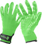 H HANDSON Pet Grooming Gloves - Patented #1 Ranked, Award Winning Shedding, Bathing, & Hair Remover Gloves - Gentle Brush for Cats, Dogs, and Horses (Mono Green, Large)
