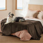 Bedsure Waterproof Blanket for Bed - Sherpa Fleece Waterproof Dog Blankets for Large Dogs, Pet Blankets for Bed/Couch/Dog Crate, Soft Plush Reversible Furniture Protector, Twin Size, 80"x60", Brown