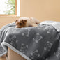 Bedsure Waterproof Dog Blankets for Medium Dogs Washable - Soft Print Sherpa Fleece Puppy Cat Blanket, Cozy Plush Reversible Throw Furniture Protector for Pet Kitten Doggy, 30"X40", Smokey Grey