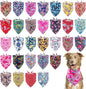 30 Pcs Paisley Dog Bandanas Bulk 33 Inche XL Stitch Dogs Bandanas Polyester Print One Side Bandana Grooming L
